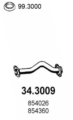 Tubo de escape Opel ASTRA F Saloon · Opel ASTRA F Hatchback · Opel VECTRA A