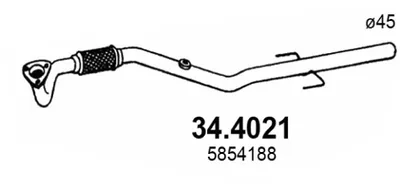 Tubo de escape Opel VECTRA C · Opel VECTRA C GTS · Opel SIGNUM Hatchback