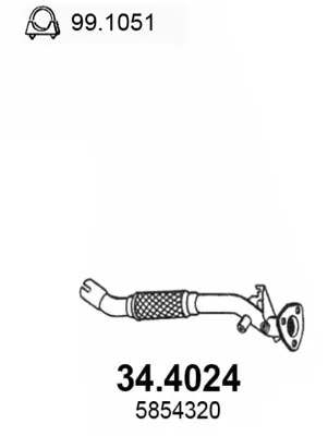 Tubo de escape Opel ASTRA H · Opel ASTRA H Estate · Opel ASTRA H GTC