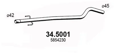 Tubo de escape Opel CORSA C · Opel CORSA C Hatchback Van · Opel COMBO Tour