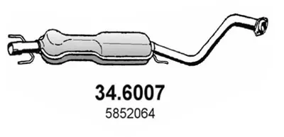 silenciador del medio Opel ASTRA G Hatchback · Opel ASTRA G Estate · Opel ASTRA G Saloon