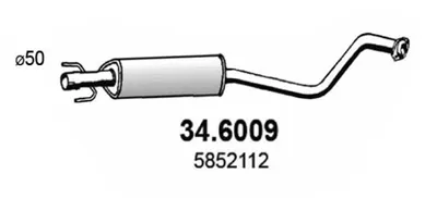 silenciador del medio Opel ASTRA G Hatchback · Opel ASTRA G Estate · Opel ASTRA G Saloon