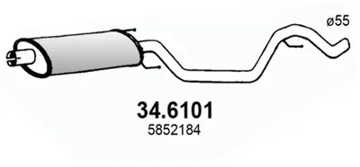 silenciador del medio Fiat CROMA · Opel VECTRA C · Opel VECTRA C GTS