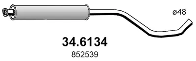 silenciador del medio Opel ASTRA J · Opel ASTRA J Sports Tourer · Opel ASTRA J Saloon