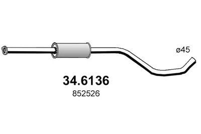 silenciador del medio Opel ASTRA J · Opel ASTRA J Sports Tourer · Opel ASTRA J GTC