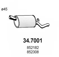 Silenciador posterior Opel CORSA A Hatchback · Opel CORSA A Hatchback Van · Vauxhall NOVA Hatchback