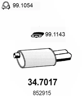 Silenciador posterior Opel ASTRA F Hatchback · Vauxhall ASTRA Mk III Hatchback
