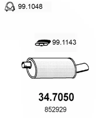 Silenciador posterior Opel KADETT E Convertible · Opel KADETT E Hatchback · Opel ASTRA F Hatchback
