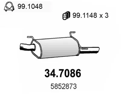 Silenciador posterior Opel VECTRA B Hatchback · Opel VECTRA B · Opel VECTRA B Estate