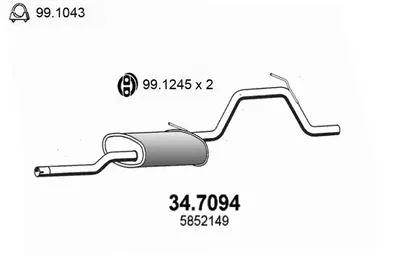 Silenciador posterior Opel AGILA