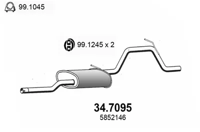 Silenciador posterior Opel AGILA