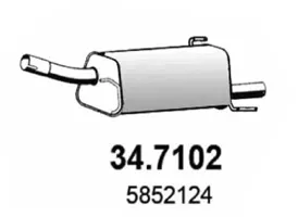 Silenciador posterior Opel CORSA C · Opel CORSA C Hatchback Van