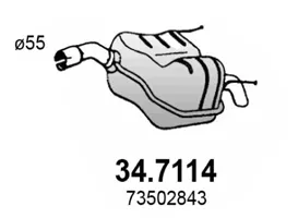 Silenciador posterior Fiat CROMA · Fiat CROMA Estate Van · Opel VECTRA C
