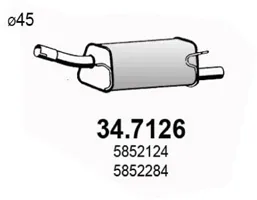 Silenciador posterior Opel CORSA C · Opel CORSA C Hatchback Van