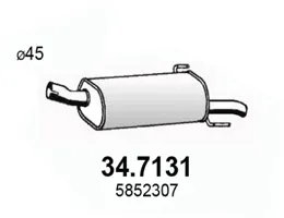 Silenciador posterior Opel ASTRA H · Opel ASTRA H Estate · Opel ASTRA H GTC