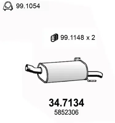 Silenciador posterior Opel ASTRA H · Opel ASTRA H Estate · Opel ASTRA H GTC