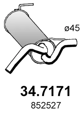 Silenciador posterior Opel ASTRA J · Opel ASTRA J Sports Tourer · Opel ASTRA J GTC