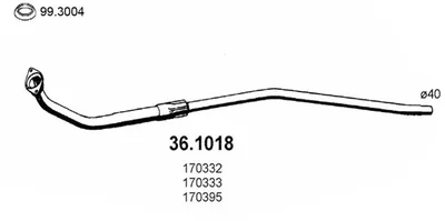 Tubo de escape Peugeot 205 I · Peugeot 205 Hatchback Van