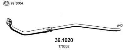 Tubo de escape Peugeot 205 I · Peugeot 205 Hatchback Van