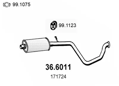 silenciador del medio Peugeot 306 Hatchback · Peugeot 306 · Peugeot 306 Break