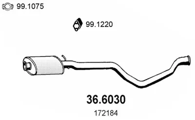 silenciador del medio Peugeot 405 I Break · Peugeot 405 II Break · Peugeot 405 I