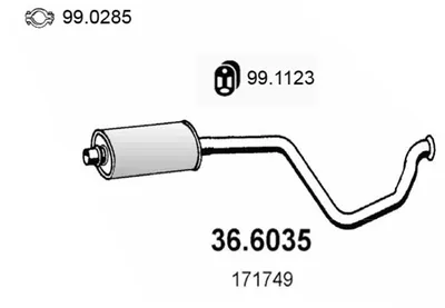 silenciador del medio Peugeot 306 · Peugeot 306 Break