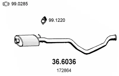 silenciador del medio Peugeot 405 I Break · Peugeot 405 I
