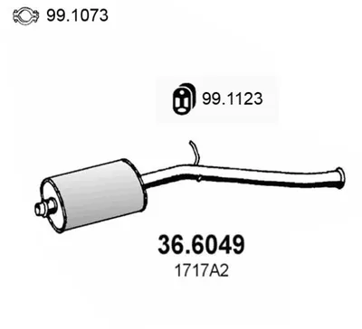 silenciador del medio Peugeot 206 Hatchback