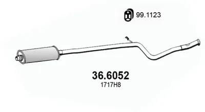silenciador del medio Peugeot 206 CC