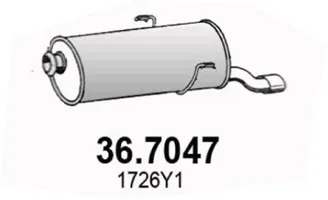Silenciador posterior Peugeot 206 Hatchback · Peugeot 206 CC · Peugeot 206+