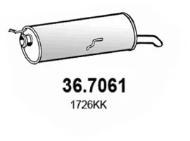 Silenciador posterior Citroën C4 Coupe · Citroën C4 I · Peugeot 307