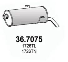 Silenciador posterior Peugeot 206 Hatchback · Peugeot 206 Saloon · Peugeot 206+