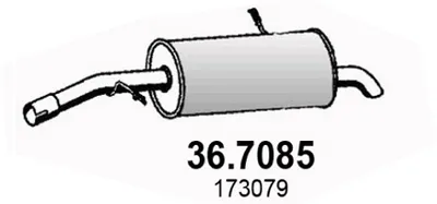 Silenciador posterior Citroën C3 PICASSO · Peugeot 207 · Peugeot 207 CC