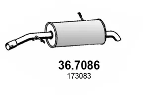 Silenciador posterior Citroën C3 PICASSO · Peugeot 207 · Peugeot 207 CC