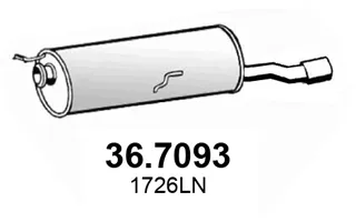 Silenciador posterior Ford GRANADA · Peugeot 307 CC · Peugeot 206 Saloon