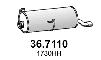 Silenciador posterior Peugeot 206 Hatchback · Peugeot 206+ · Peugeot 206 Van