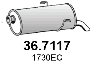 Silenciador posterior Peugeot 206 Hatchback · Peugeot 206 CC · Peugeot 206 Saloon
