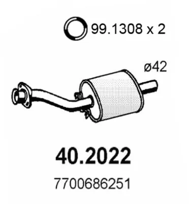 Presilenciador Renault FUEGO · Renault 18 · Renault 18 Variable
