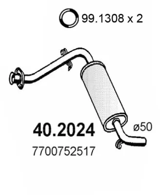 Presilenciador Renault 25
