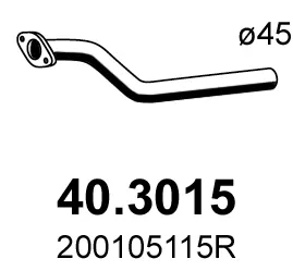 Tubo de escape Renault MEGANE III Hatchback · Renault MEGANE III Coupe · Renault MEGANE III Grandtour