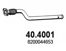 Tubo de escape Nissan KUBISTAR Van · Renault KANGOO · Renault CLIO II