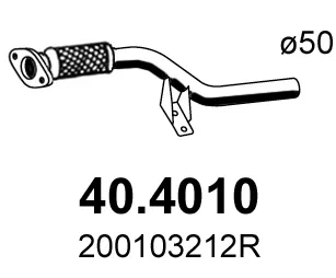 Tubo de escape Renault MEGANE III Hatchback · Renault MEGANE III Coupe · Renault MEGANE III Grandtour