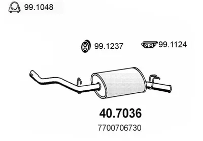 Silenciador posterior Renault 11 · Renault 9 · Renault 11 Hatchback Van