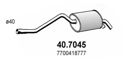 Silenciador posterior Renault CLIO II · Renault CLIO II Hatchback Van