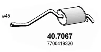 Silenciador posterior Renault CLIO II · Renault CLIO II Hatchback Van
