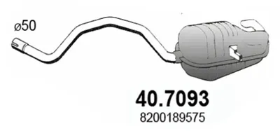 Silenciador posterior Renault MEGANE II · Renault SCÉNIC II · Renault MEGANE II Coupé-Cabriolet