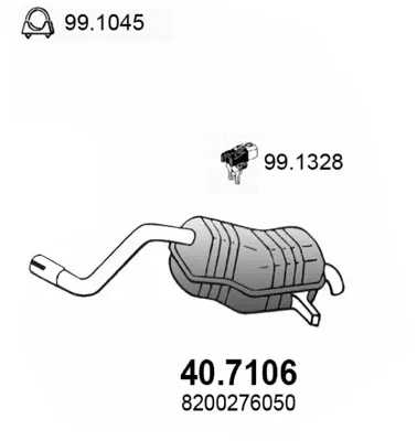 Silenciador posterior Renault MODUS / GRAND MODUS