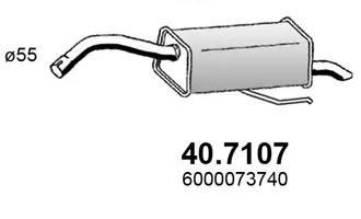 Silenciador posterior Renault CLIO II