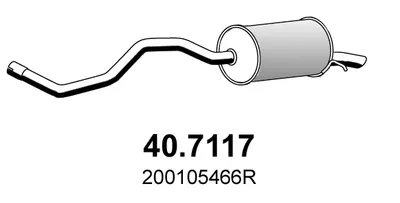 Silenciador posterior Renault CLIO IV · Renault CLIO IV Grandtour · Renault CAPTUR I