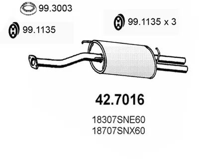 Silenciador posterior Honda CONCERTO Saloon · Rover 400 II · Rover 400 Tourer